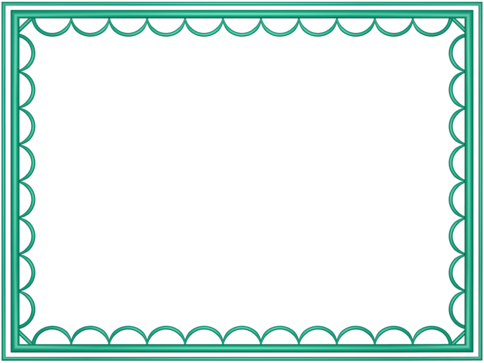 artistic loop Border in Cyan color, Rectangular perfect for Powerpoint