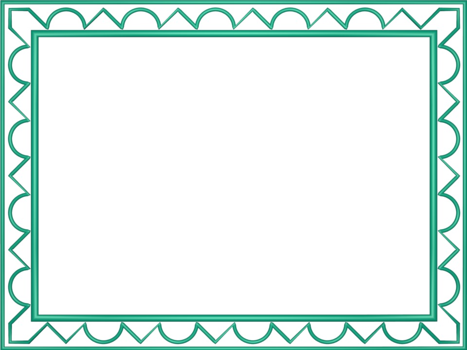 Artistic Loop Triangle Border in Cyan color, Rectangular perfect for Powerpoint