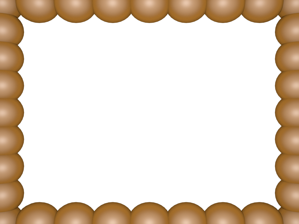 Bubbly Pearls Border in Gold color, Rectangular perfect for Powerpoint