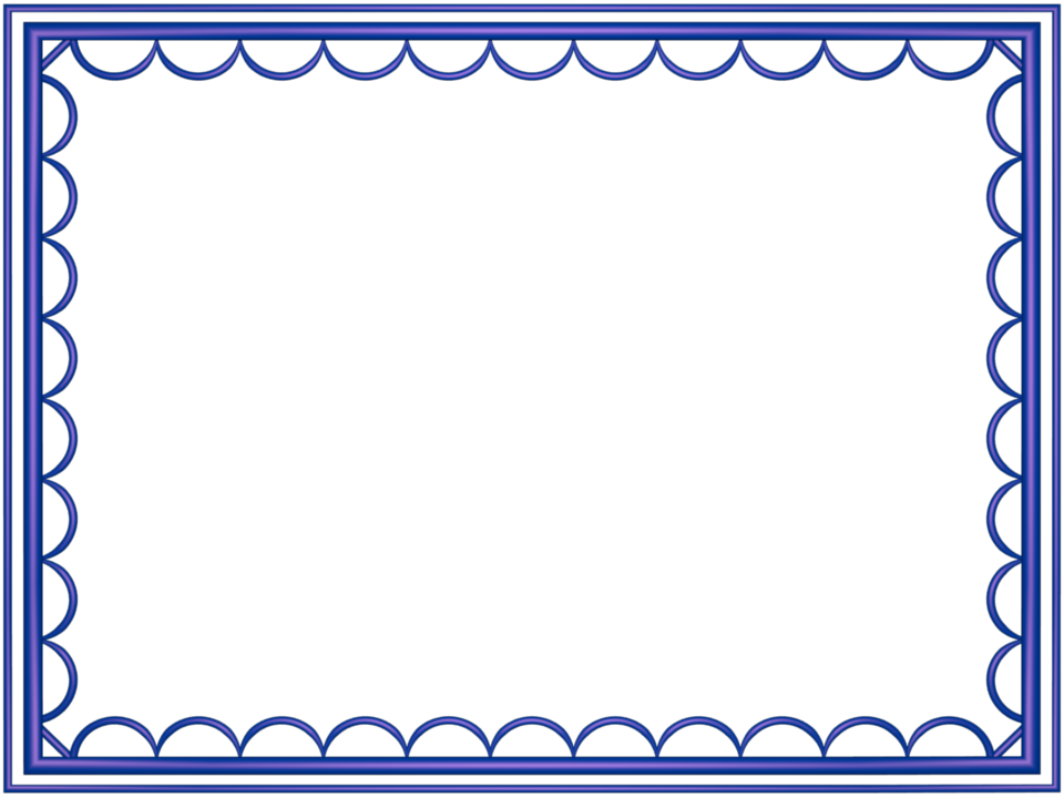 artistic loop Border in Indigo color, Rectangular perfect for Powerpoint