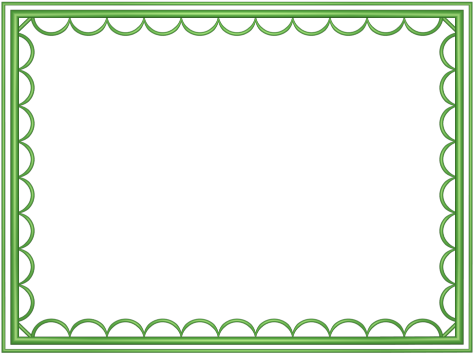 Light Green artistic loop Rectangular Powerpoint Border | 3D Borders