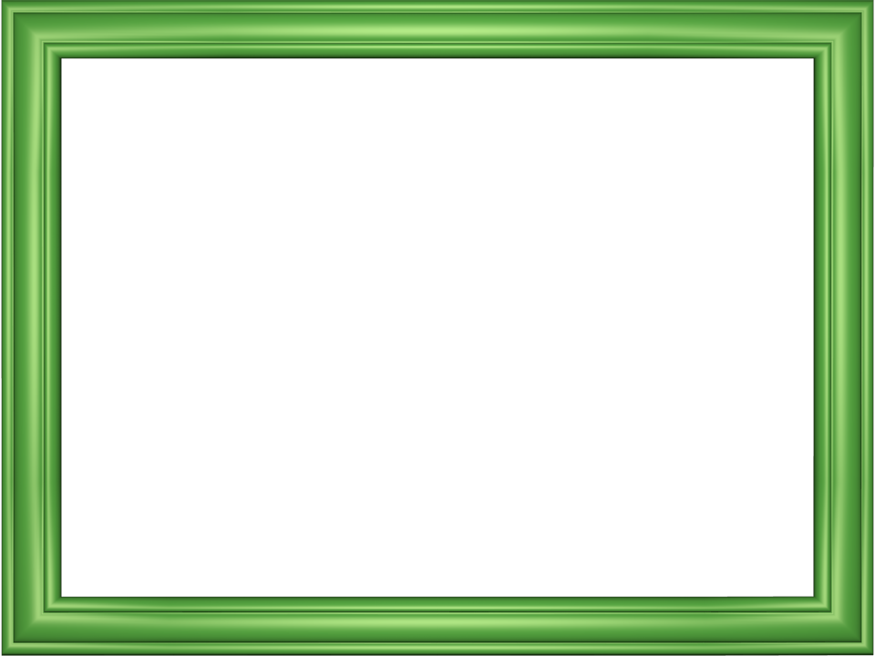 Light Green Elegant Embossed Frame Rectangular Powerpoint Border | 3D