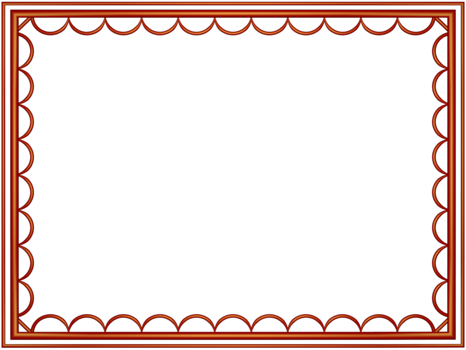 artistic loop Border in Red color, Rectangular perfect for Powerpoint