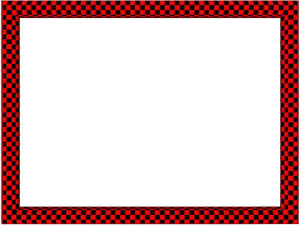 Funky Checker Border in Red Black color, Rectangular perfect for Powerpoint