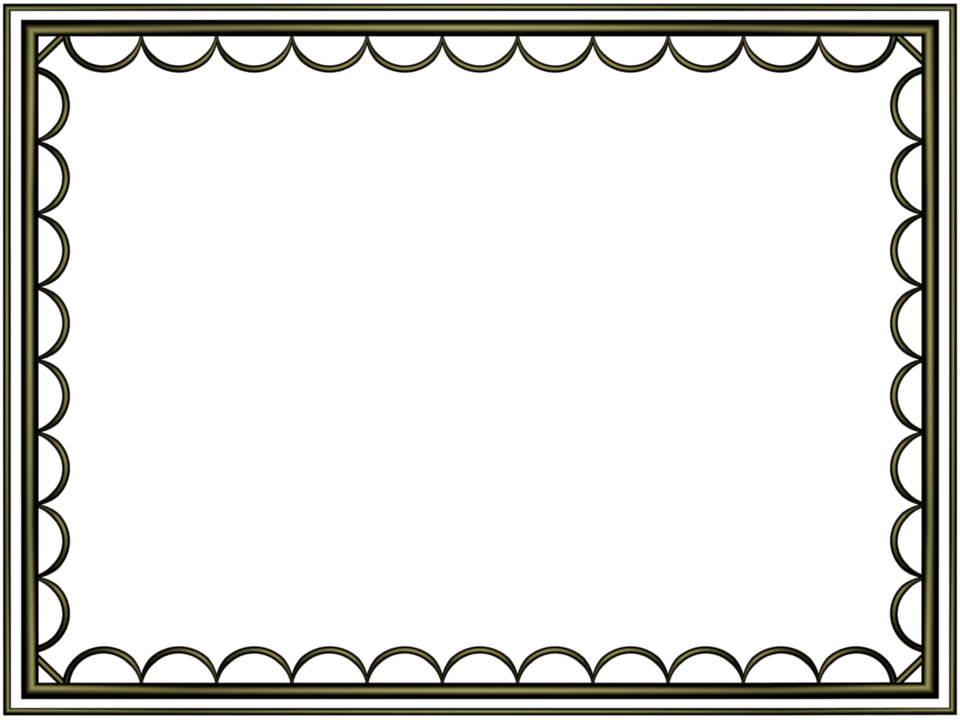 artistic loop Border in Shiny Black color, Rectangular perfect for Powerpoint