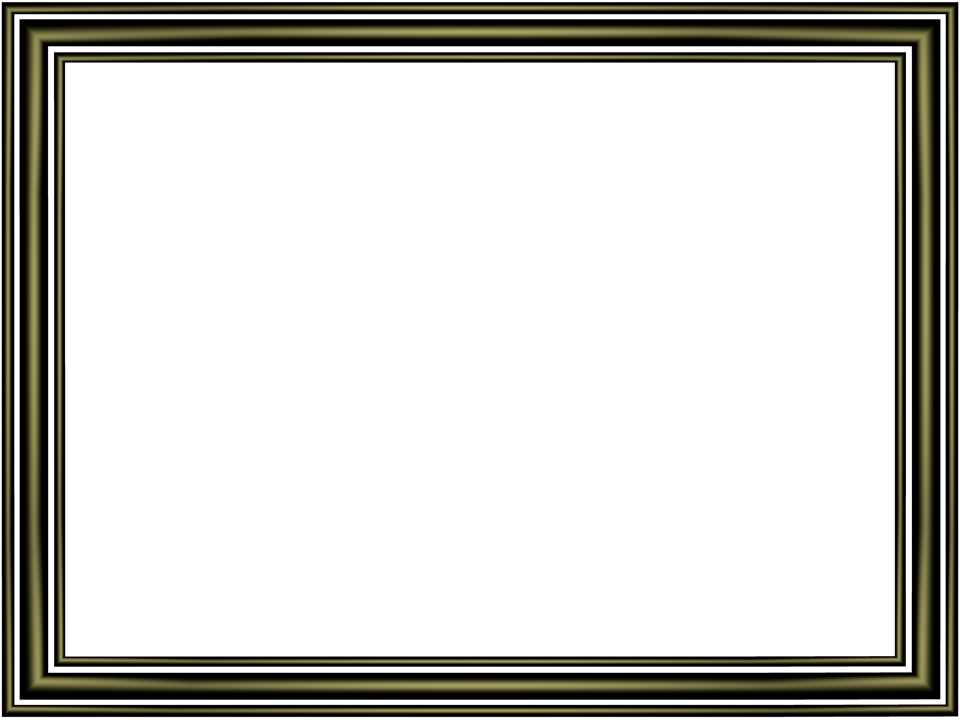 Shiny Black Elegant 3 Separate Bands Rectangular Powerpoint Border | 3D