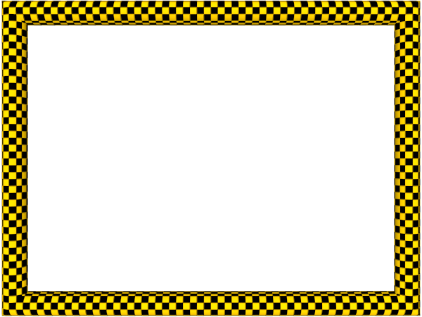 Funky Checker Border in Yellow Black color, Rectangular perfect for Powerpoint