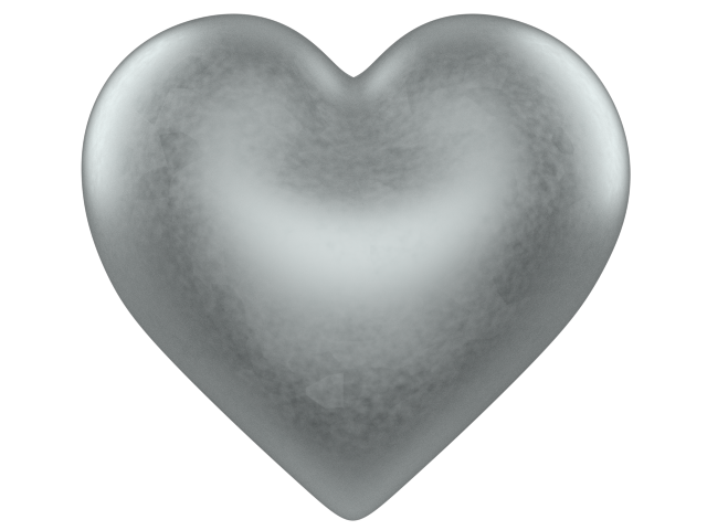 Shining Silver 3d Love Heart w/ Transparent Background - Free Valentine Clip-art Shining Silver 3d Love Heart w/ Transparent Background - Free Valentine Clip-art