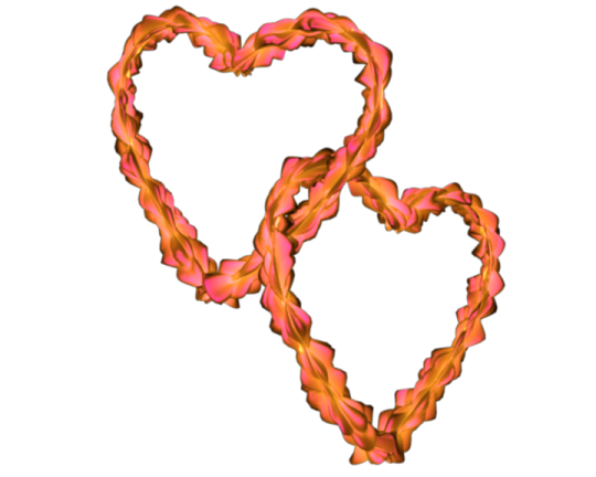 Entangled Flowery Love Hearts - Pink Yellow Shades - transparent background - Valentine Clip-art Pink-Yellow Flowery Entangled Love Hearts Valentine Clip-art
