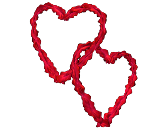 Entangled Flowery Love Hearts - Red Pink Shades - Transparent Background - Valentine Clip-art Red Pink Flowery Entangled Love Hearts Transparent Back - Valentine Clip-art