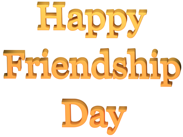 Happy Friendship Day Greeting Clip-art - 3d Render / Transparent Background Happy Friendship Day Greeting Clip-art - 3d Render / Transparent Background