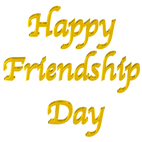 Shiny Yellow 3d text clip-art Happy Friendship Day with Transparent Background Shiny Yellow 3d text clip-art Happy Friendship Day with Transparent Background