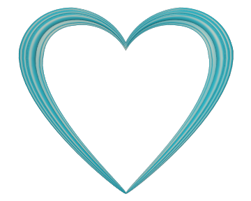 Sky Blue Love Heart Clip Art Embossed Border - Valentine Clip-art Sky Blue Love Heart Embossed Border - Valentine Clip-art
