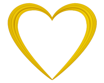 Yellow Love Heart Clip Art Embossed Border - Valentine Clip-art Yellow Love Heart Embossed Border Clip Art - Valentine Clip-art