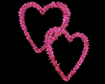 Entangled Pink Flowery Valentine Love Hearts - Valentine Clip-art Pink Flowery Entangled Love Hearts - Valentine Clip-art