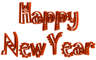 Orange Happy New Year Jokerman Font Clip art Jokerman Font Happy New Year 3d Text Clip-art in Orange color.