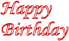 Red Birthday Wishes Outlined Clip art | 3D-Clip-arts