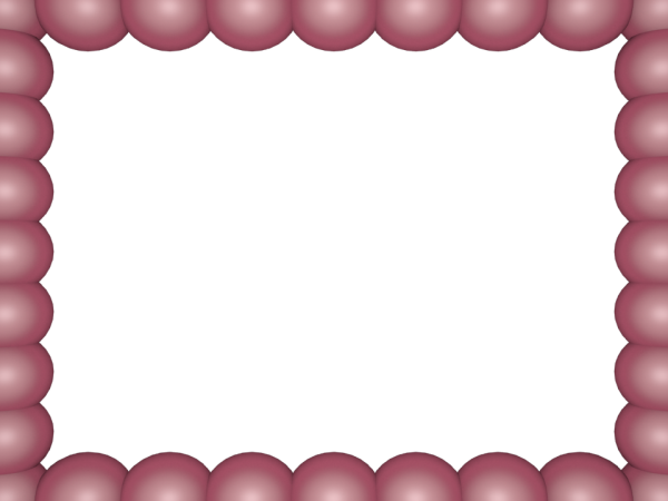 Bubbly Pearls Border in English Pink color, Rectangular perfect for Powerpoint