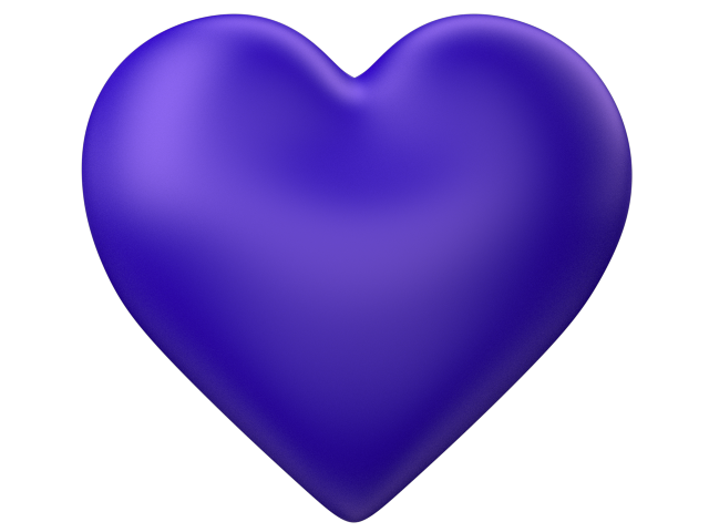 Indigo 3d Love Heart with Transparent Background - Valentine Clip-art ...