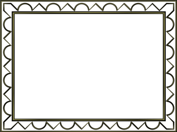 Artistic Loop Triangle Border in Shiny Black color, Rectangular perfect for Powerpoint