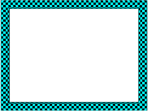 Funky Checker Border in Aqua Black color, Rectangular perfect for Powerpoint